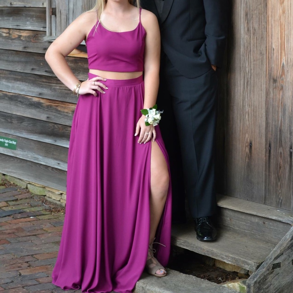 Pink two piece formal/maxi dress